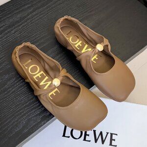 Loewe Pebble Soft Ballerina Flat Loafers
